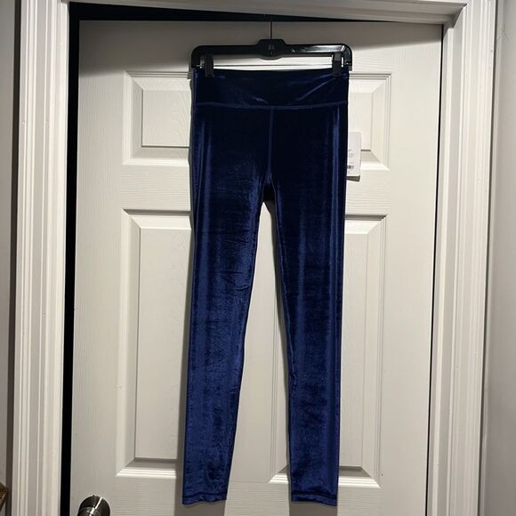 Athleta Girl High Rise Chit Chat Velvet Blue Tight size XXL/16. - Picture 4 of 8